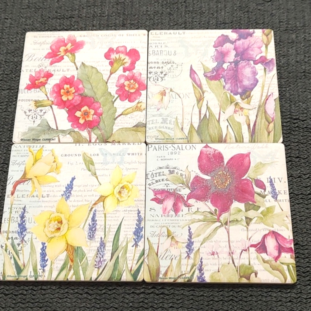 Set of Four Ceramic Coasters